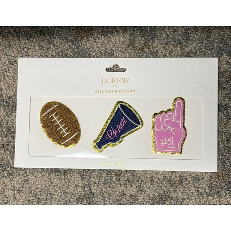 J Crew Factory Sticker Patches Football Cheer Foam Finger Set of 3 #CA942