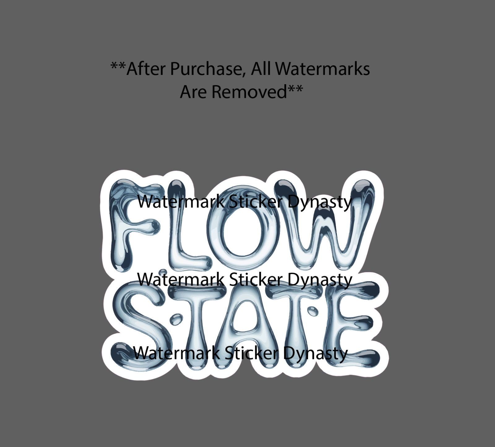 Flow State Sticker Waterproof Decal Water Sports Quote Smooth Gift NEW