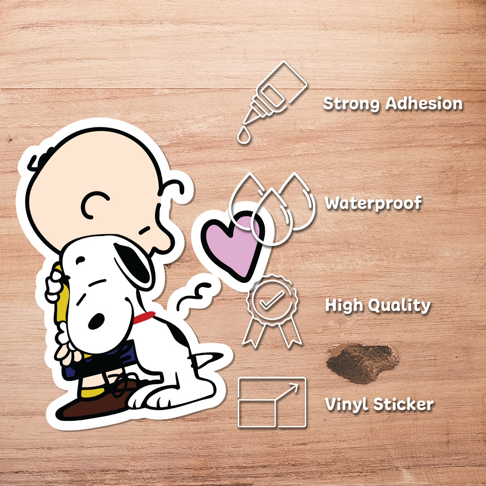 Peanuts Sticker Of Snoopy Hugging Charlie Brown Cute And Aesthetic 3.2″ x 4″