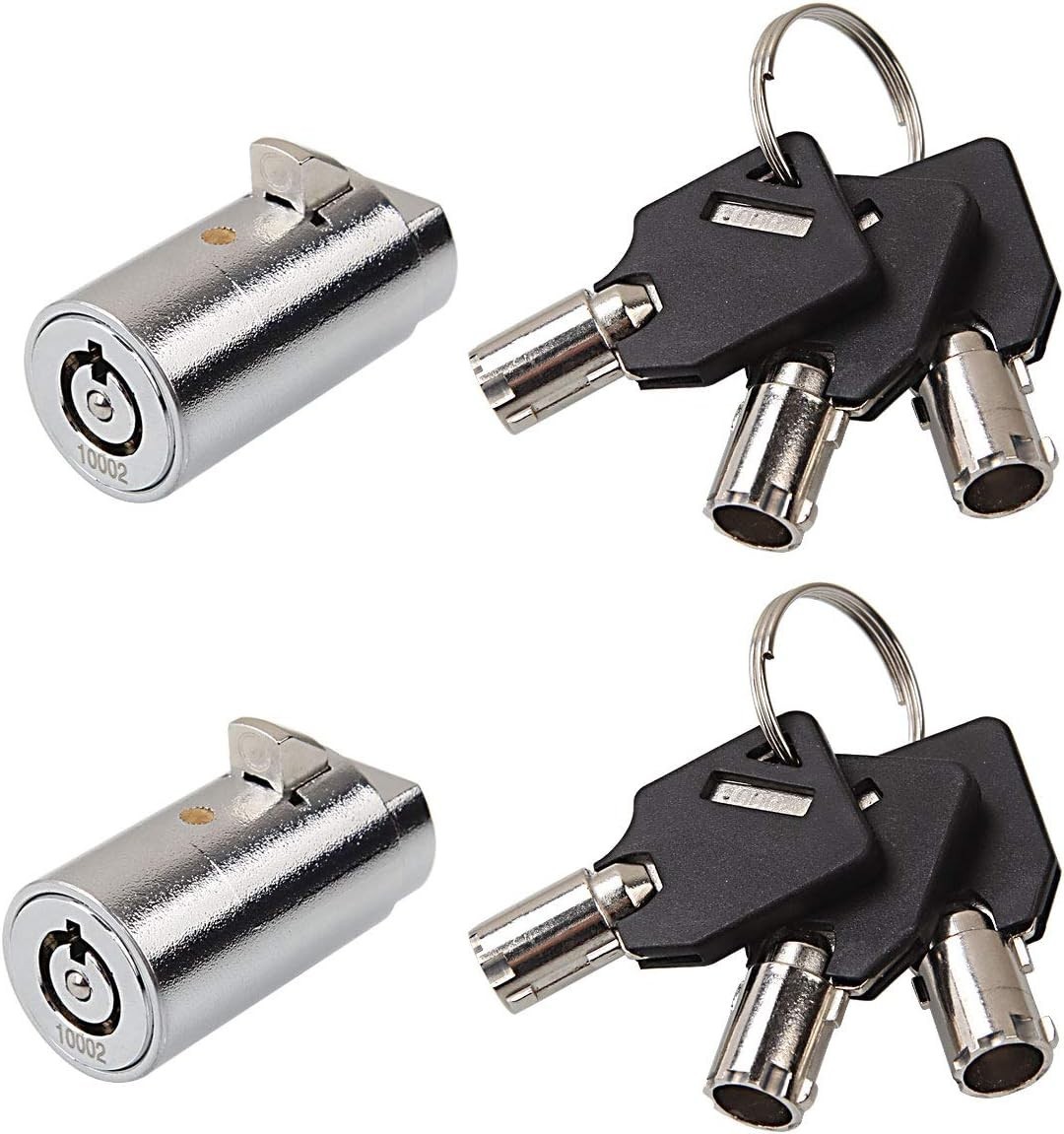 High Security Vending Machine Lock and Key, 2-Pack Soda Machine Lock for Coke Ma