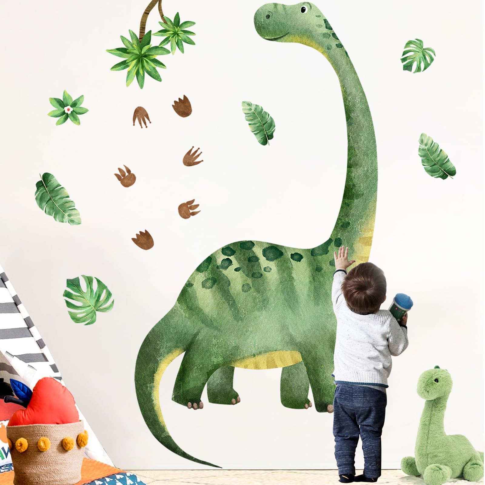 Large Dinosaur Wall Decals for Boys Room, Removable Dinosaur Wall Decor, Peel…