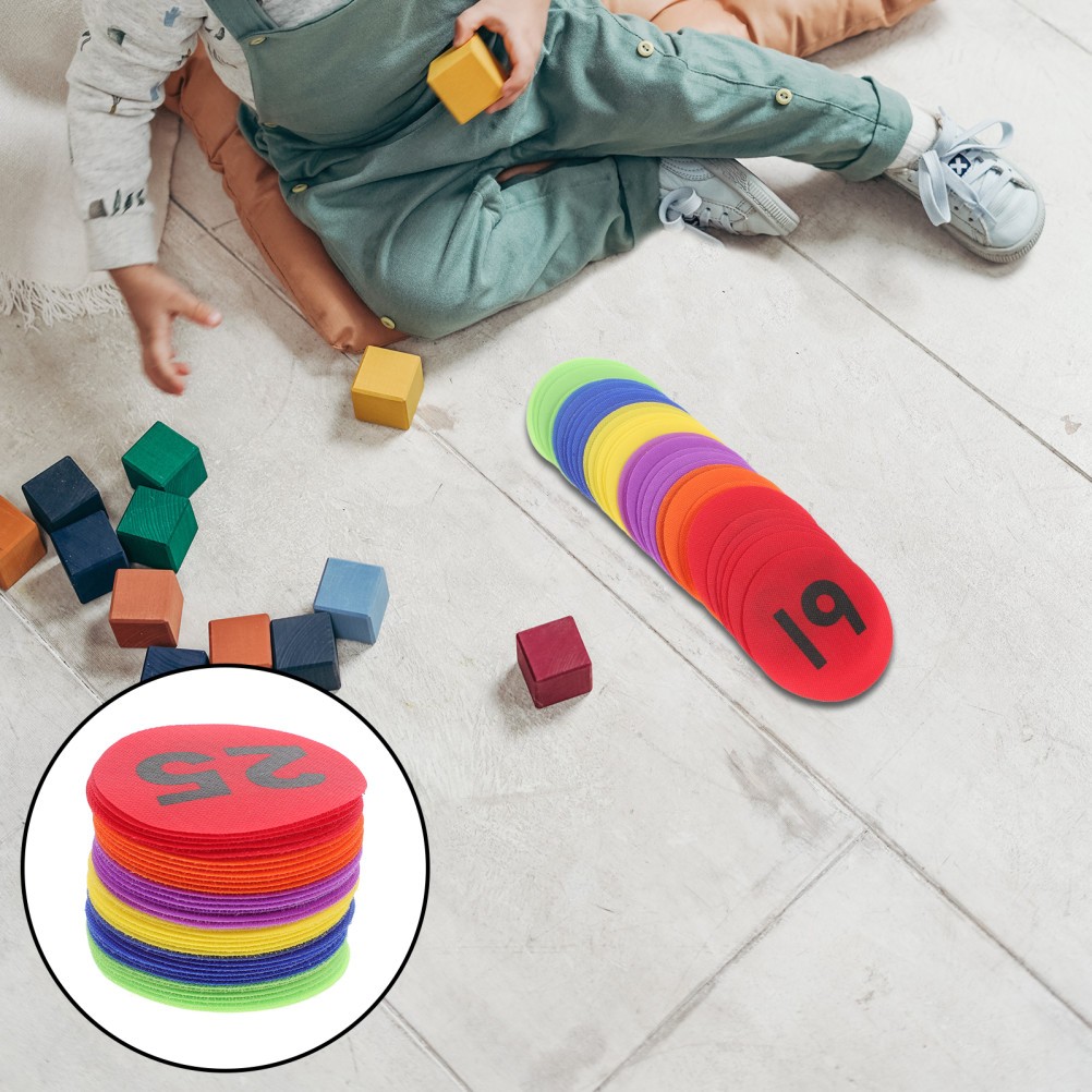 36 Sheets Floor Numbered Dots Self Adhesive Marker Carpet Markers for Kids
