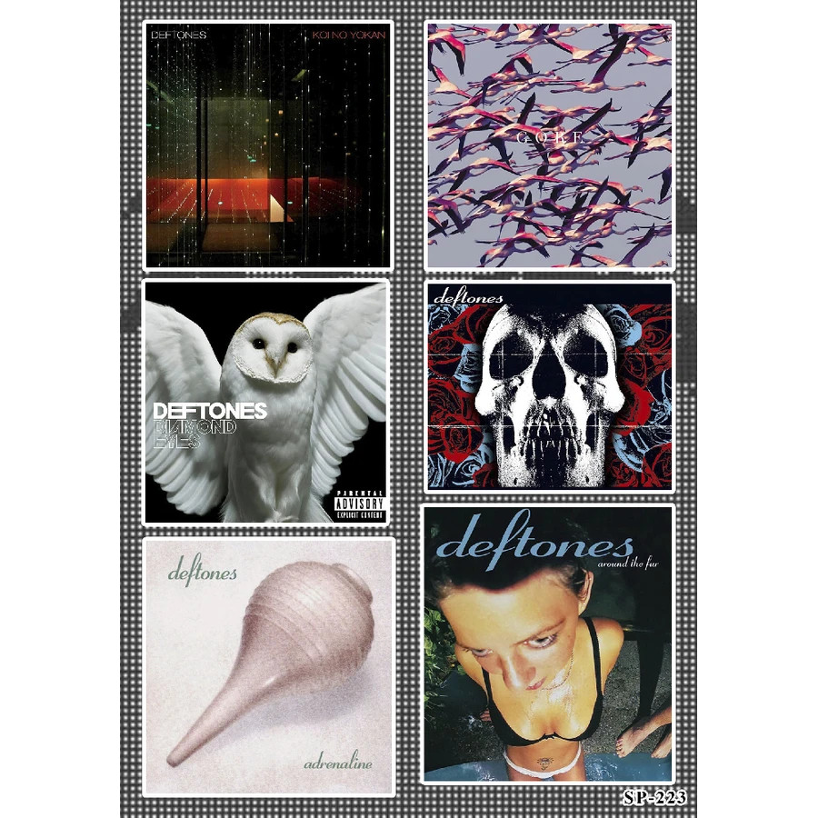 Deftones Albums Sticker Pack | Around the Fur Diamond Eyes White Pony Ohms Band