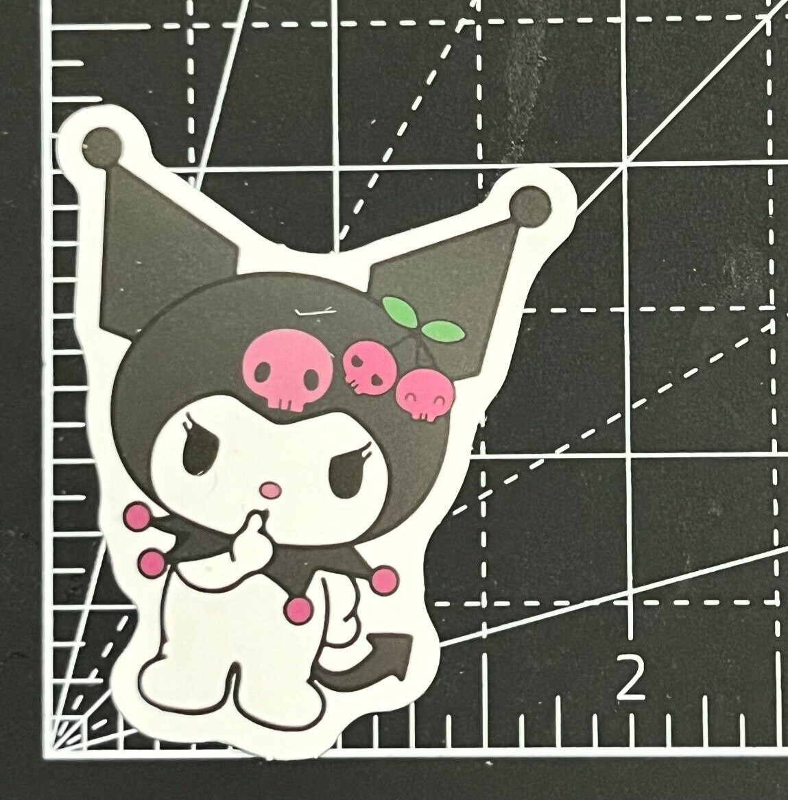 Kuromi SHHH Be Quiet – Vinyl Sanrio Sticker Sticker Bomb Notebook KAWAII EMO