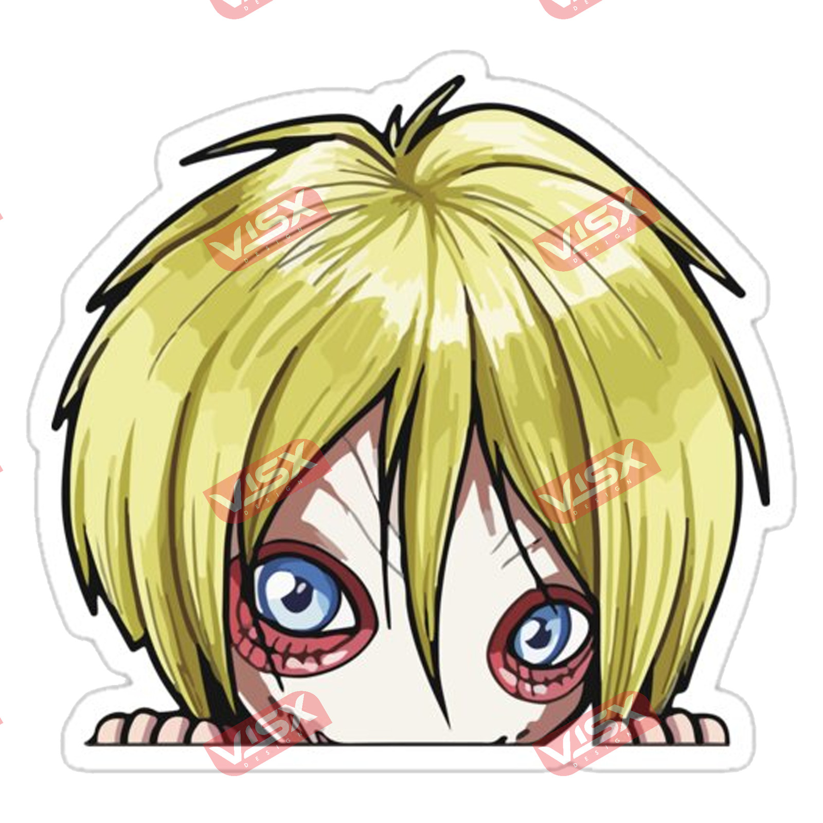 Armin Arlert Attack on Titan Anime Bumper Sticker Peeker Window Decal Vehicle