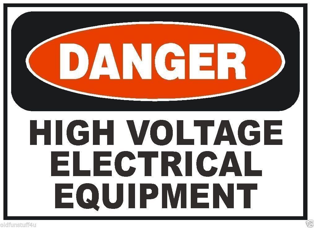 Danger High Voltage Equipment OSHA Safety Sign Sticker Decal