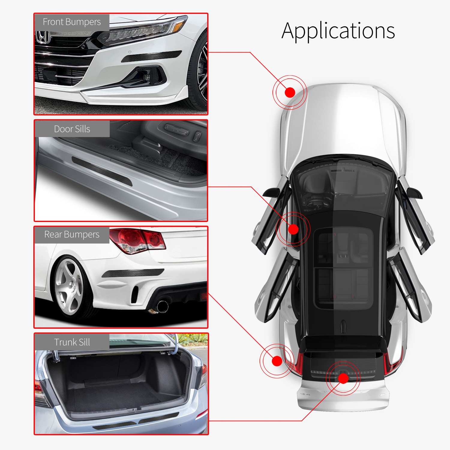 Dodge Challenger Classic Blade Style Carbon Fiber Car Protector Decals