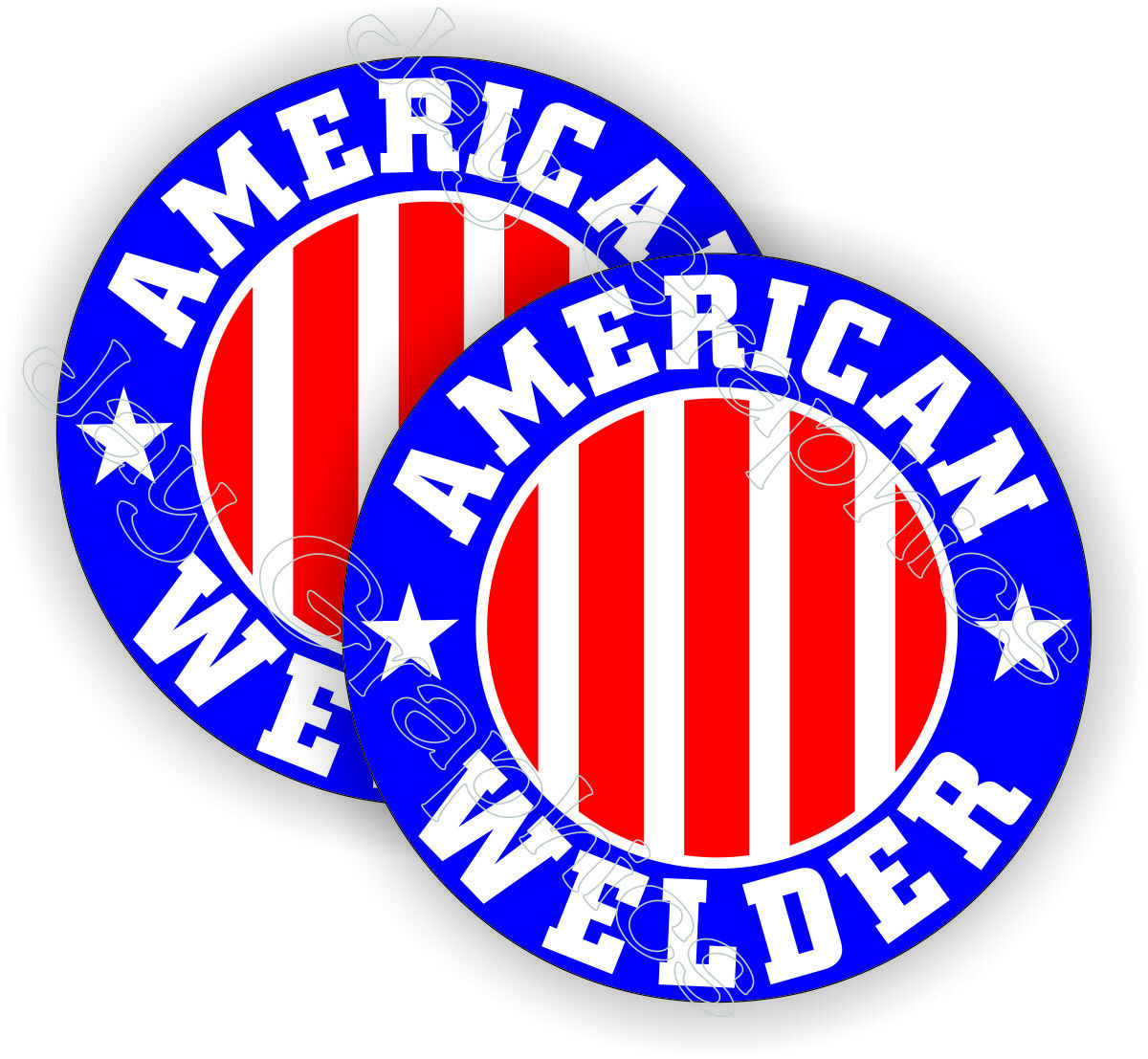 2 American Welder Hard Hat Sticker Decal