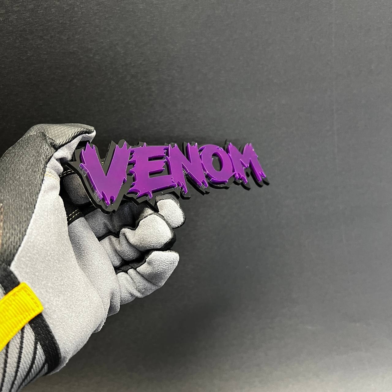 1x VENOMOUS Custom Text 3D Acrylic Car Emblem Badge Multicolor Fender Decal