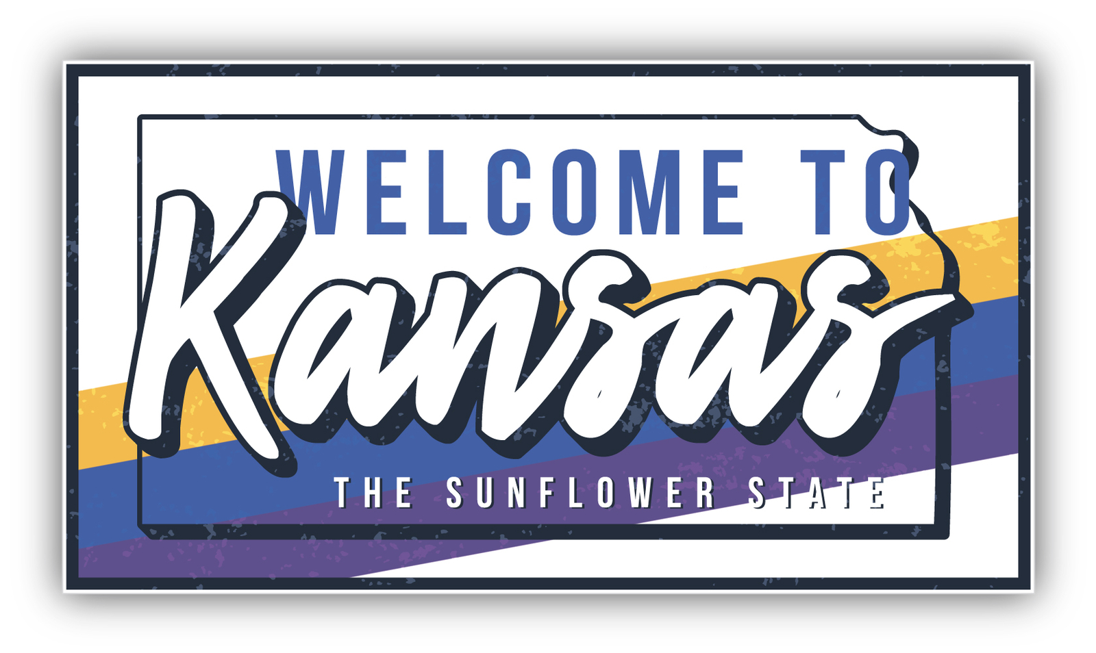 Welcome To Kansas USA State Vinyl Sticker Decal