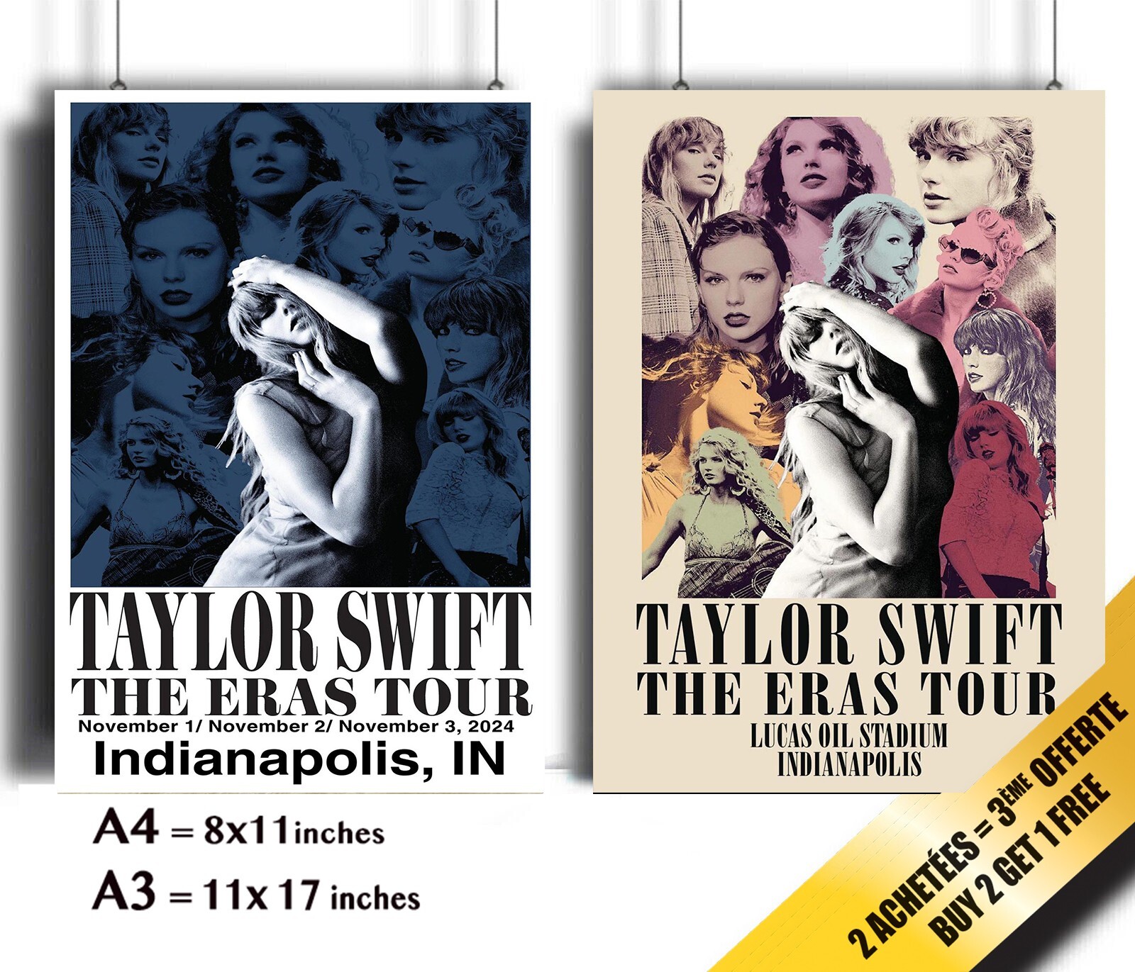 Taylor Swift Eras Tour Poster Toronto Indianapolis New Orleans L.A. Miami 💫🎤💫