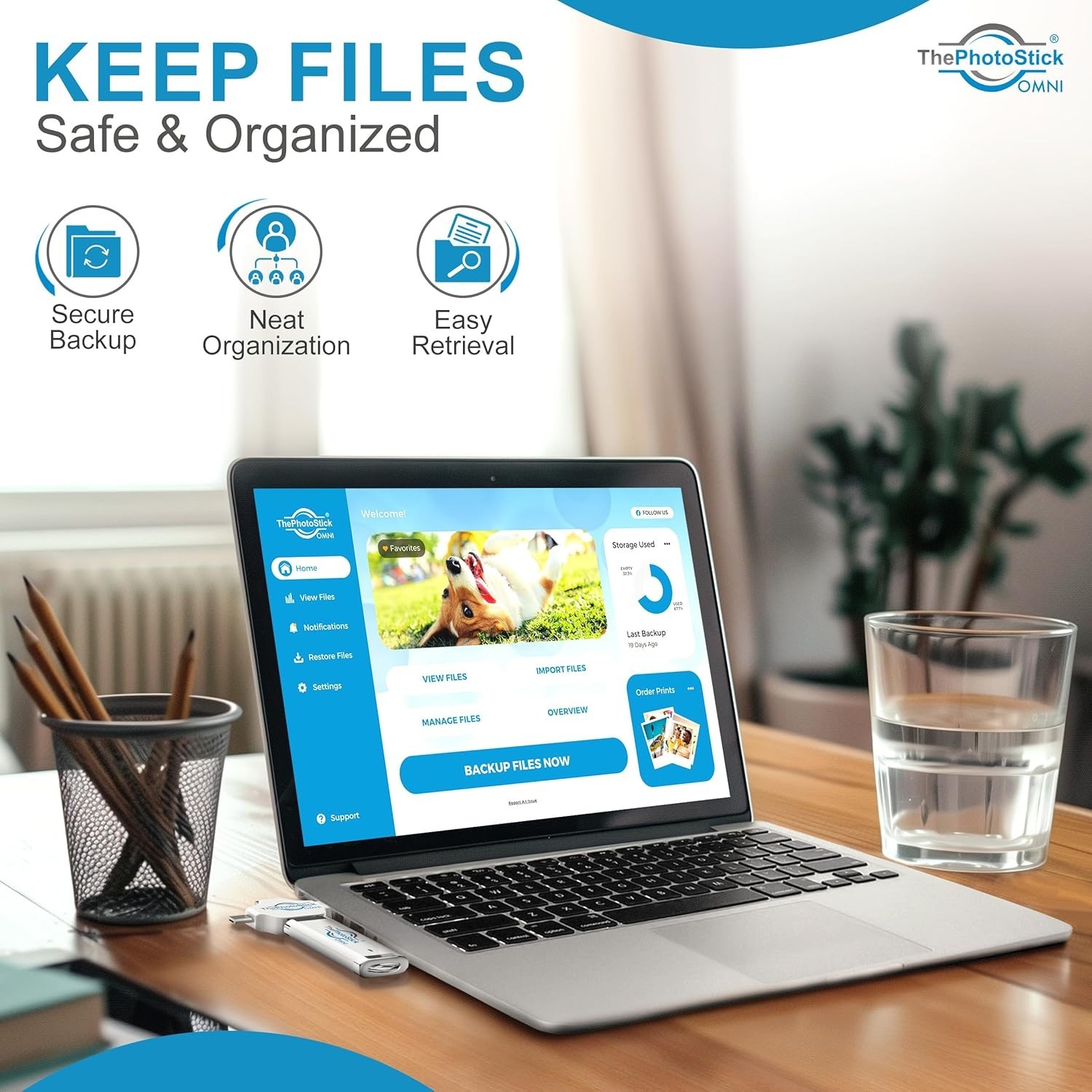 Omni 32GB Memory Stick & USB Flash Drive – Photo & Video Backup f