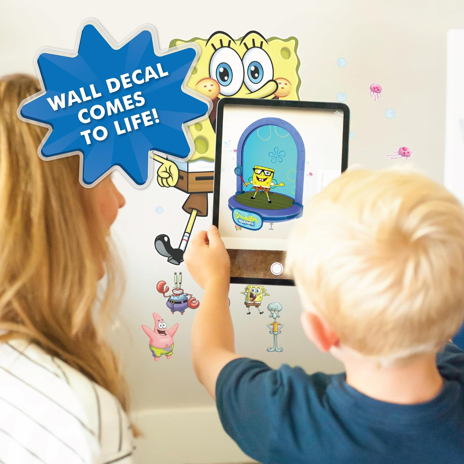 Spongebob Squarepants Wall Decal – 20″ Spongebob Stickers with 3D Augmented Real