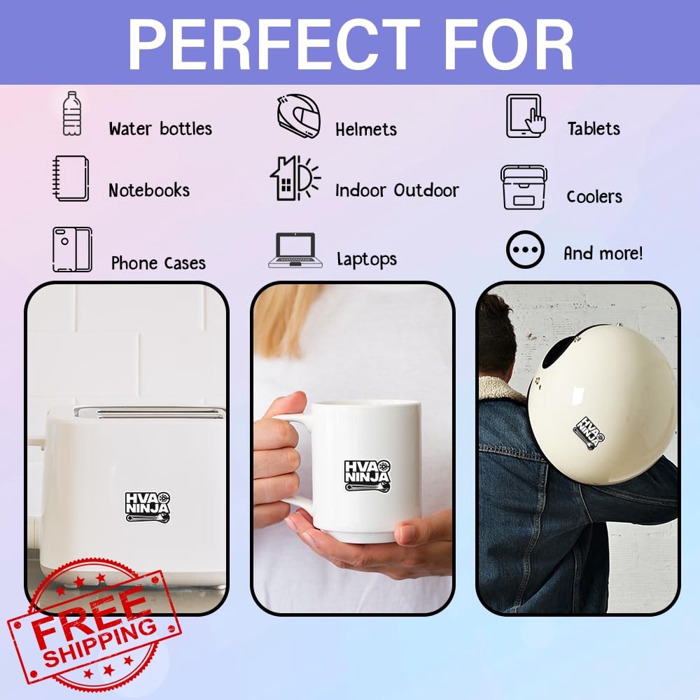 SODAVA HVAC Tech Stickers Black