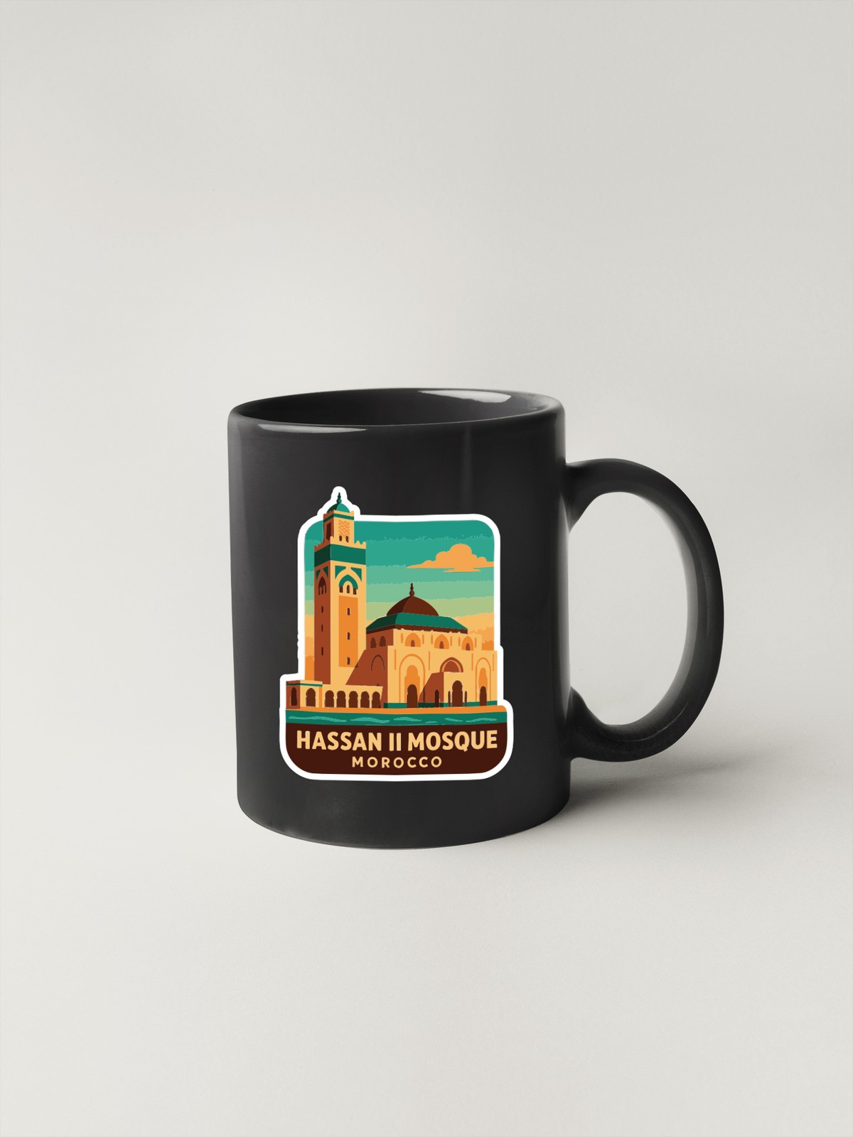 Hassan II Mosque Morocco Sticker Decal Vinyl Die-Cut Symbolic Landmark Design