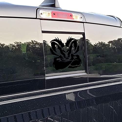Designs Rear Back Middle Window Vinyl Decal Compatible with 1500 2500 Black