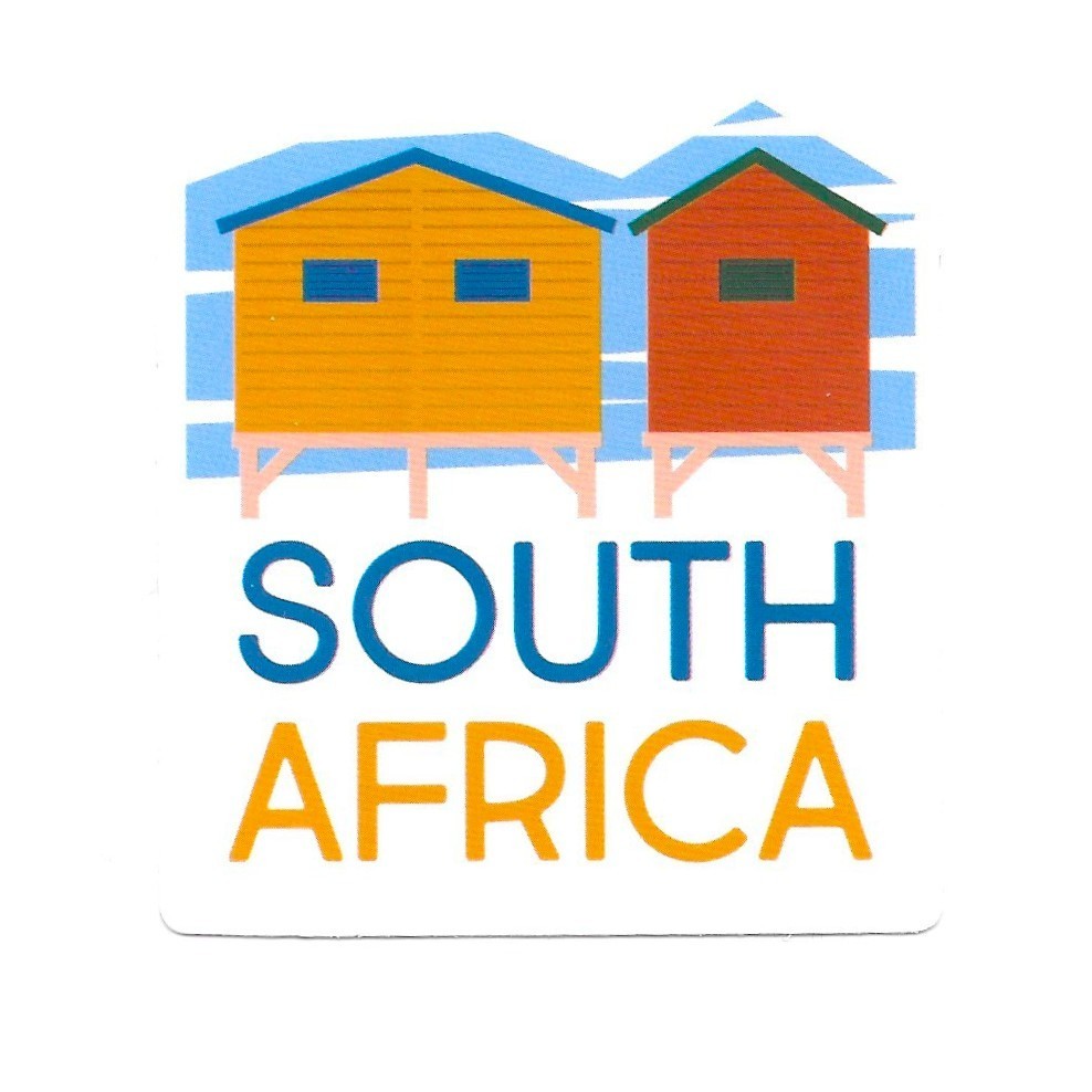 South Africa Vinyl Sticker Beach Hut Decal Muizenberg Cape Town Travel Souvenir