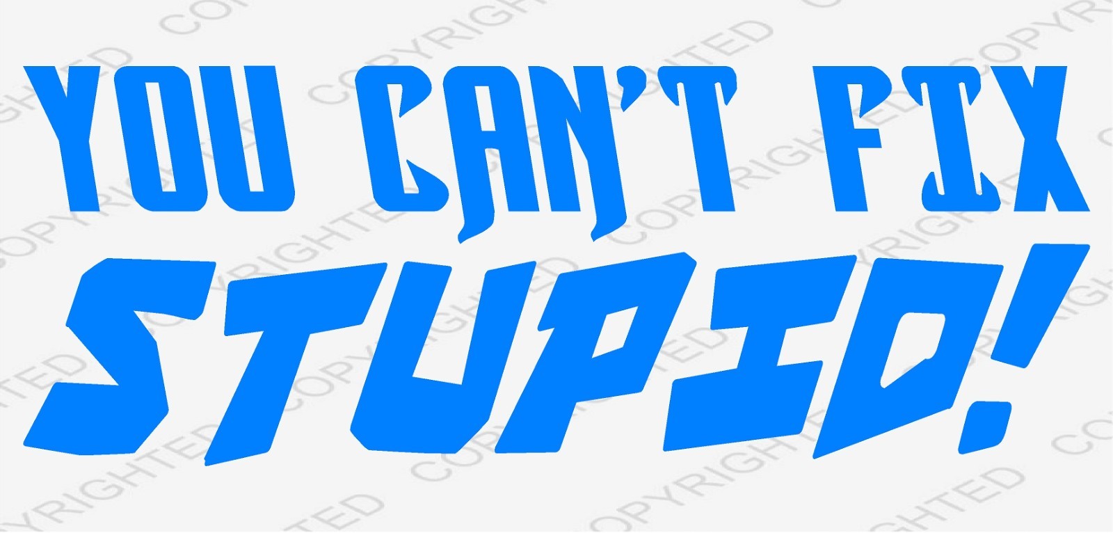 You Can’t Fix Stupid Die Cut Vinyl Decal Funny Car Truck Window Laptop Toolbox