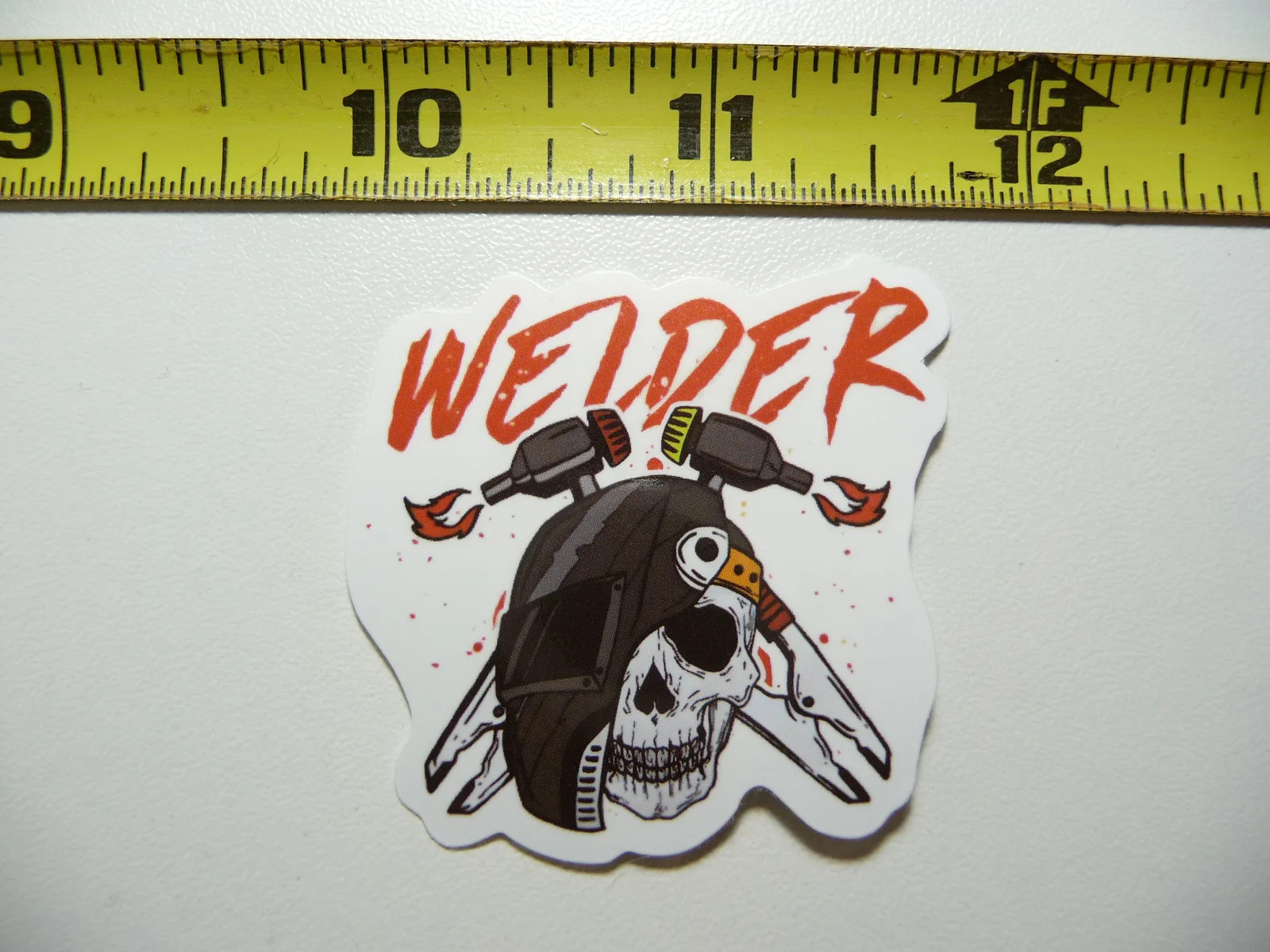 WELDER WELDING MASK TOOLS SKULL SMALL STICKER DECAL JOB WORK OCCUPATION