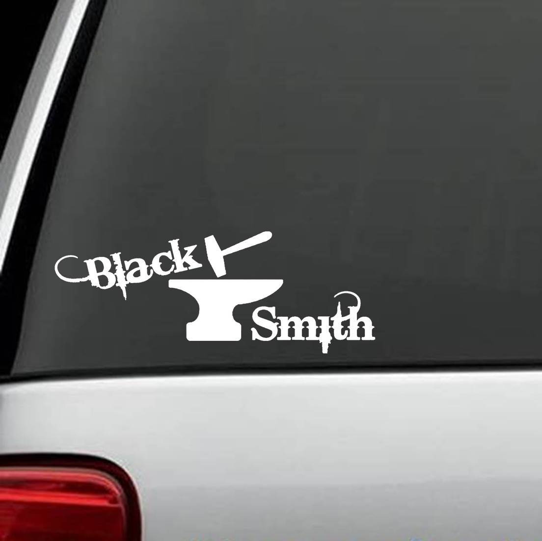 Blacksmith Decal Sticker Metalsmith Farrier Anvil Chisel Horseshoe Wrought B1135