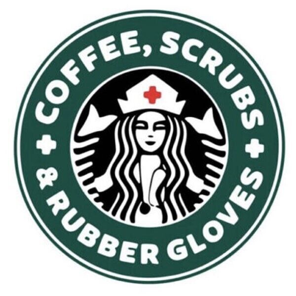 Coffee Scrubs Rubber Gloves Sticker funny indie surgeon doctor nurse