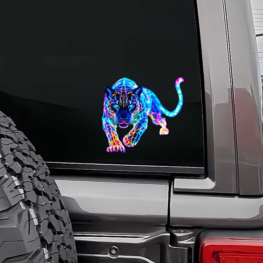 Durable Vinyl Leopard Pattern Sticker for Car Windows Easy to Apply Weatherproof