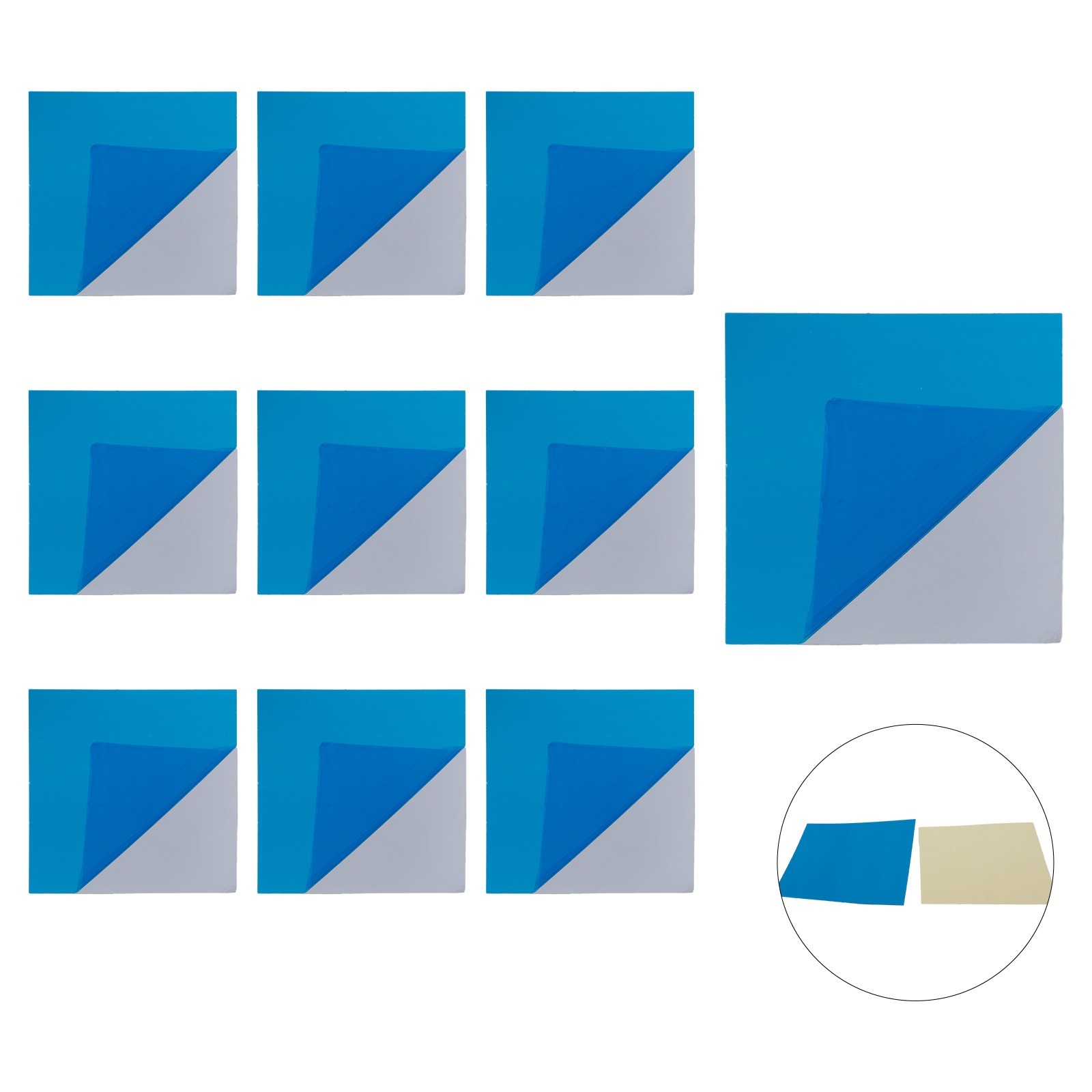 10Pcs 10CM Square Mirror Glass Tile Wall Stickers Decal Mosaic Home Decor