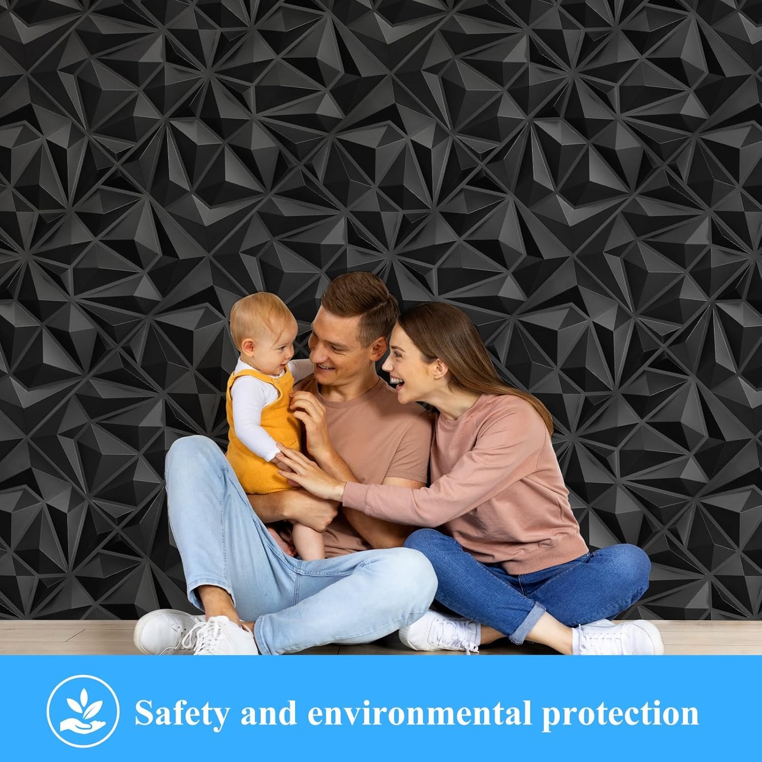 33 Pack Decorative 3D Wall Panels for Interior Decor,12”x12” Black
