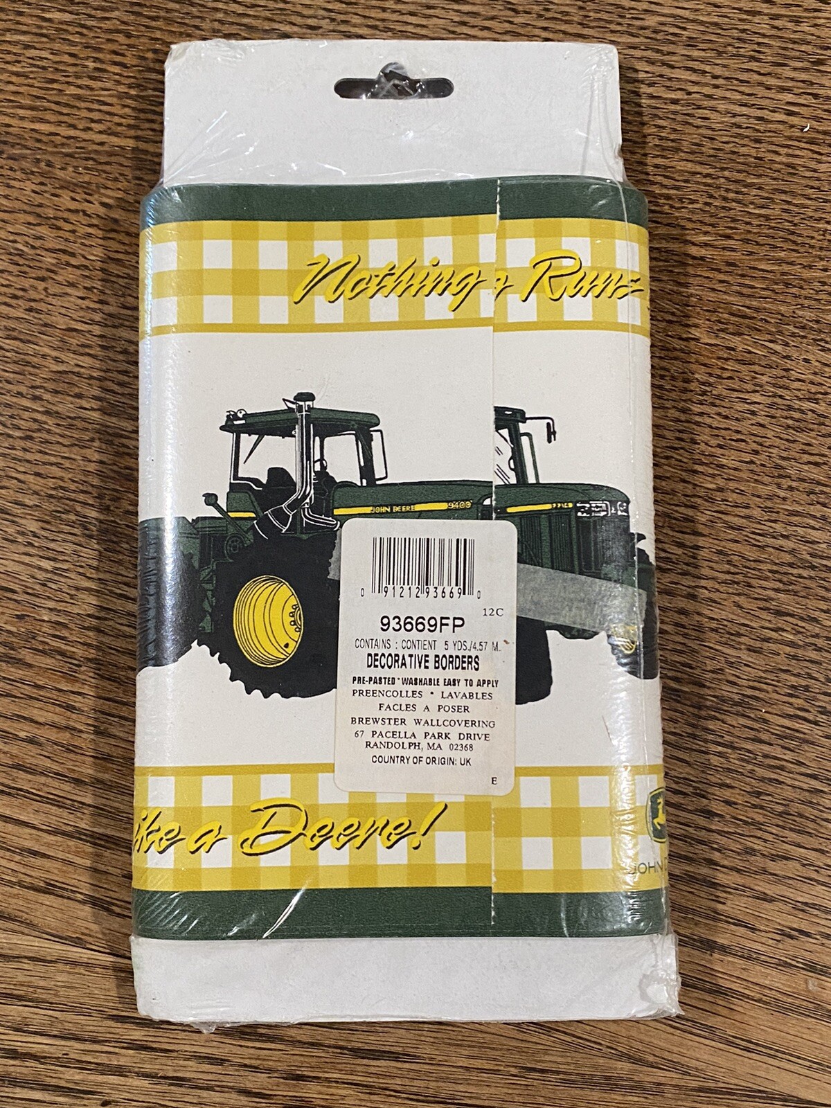 John Deere wall paper prepasted border 5yds TRACTOR vinyl wallpaper decor RARE!