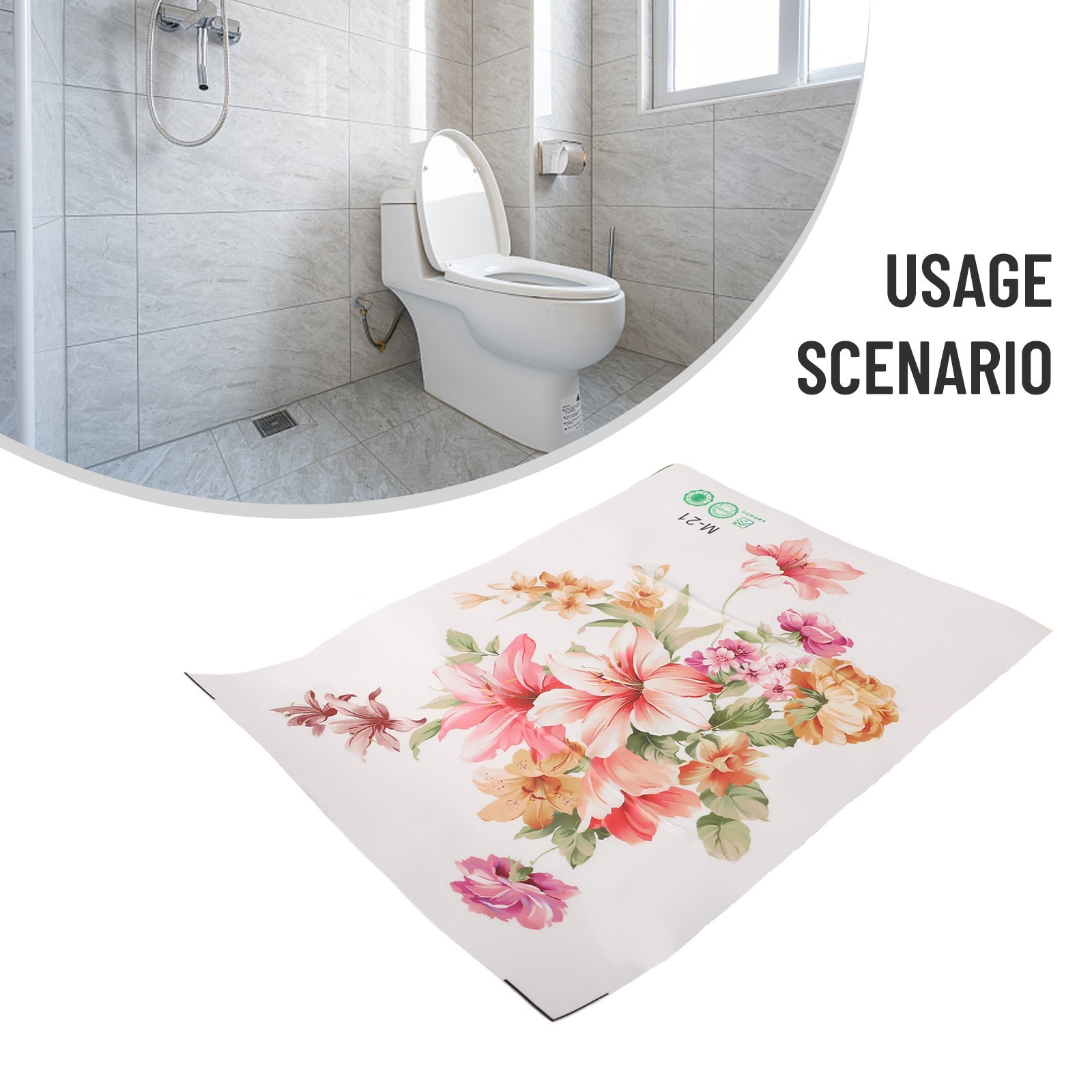 Wall Sticker Romantic Flowers Waterproof For Room Decoration Wedding Decoration