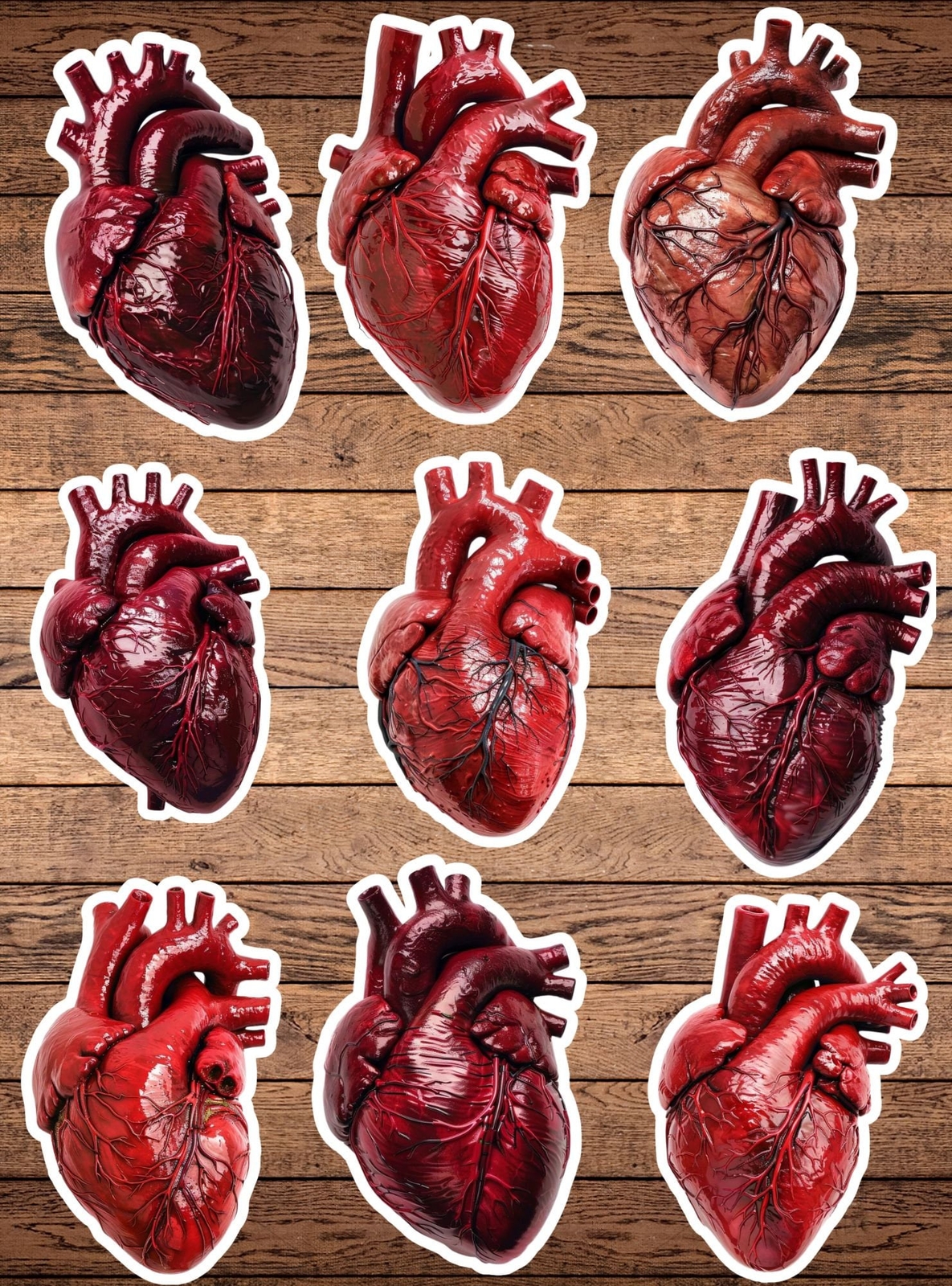Heart Die Cut Stickers Set Laptop Sticker Waterbottle Sticker