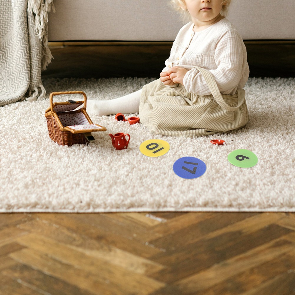 36 Sheets Floor Numbered Dots Self Adhesive Marker Carpet Markers for Kids