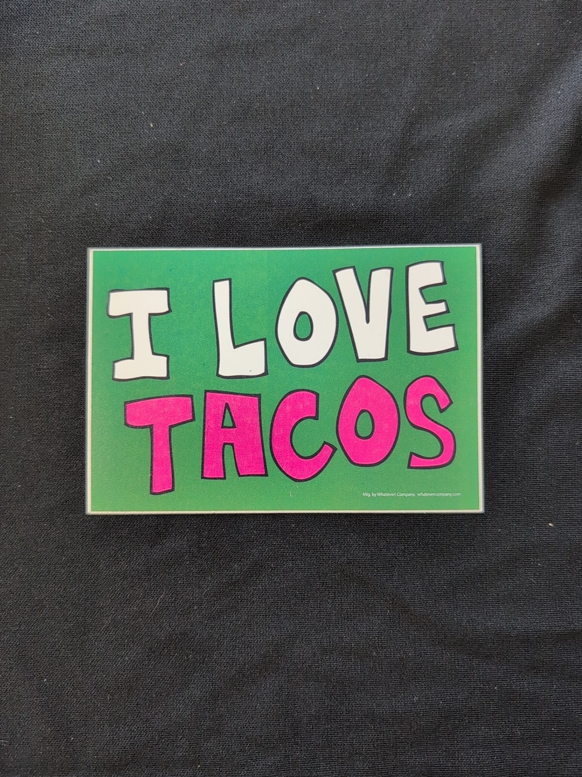 “I Love Tacos” Bumper Sticker Vinyl Decal 3″x 4.5″
