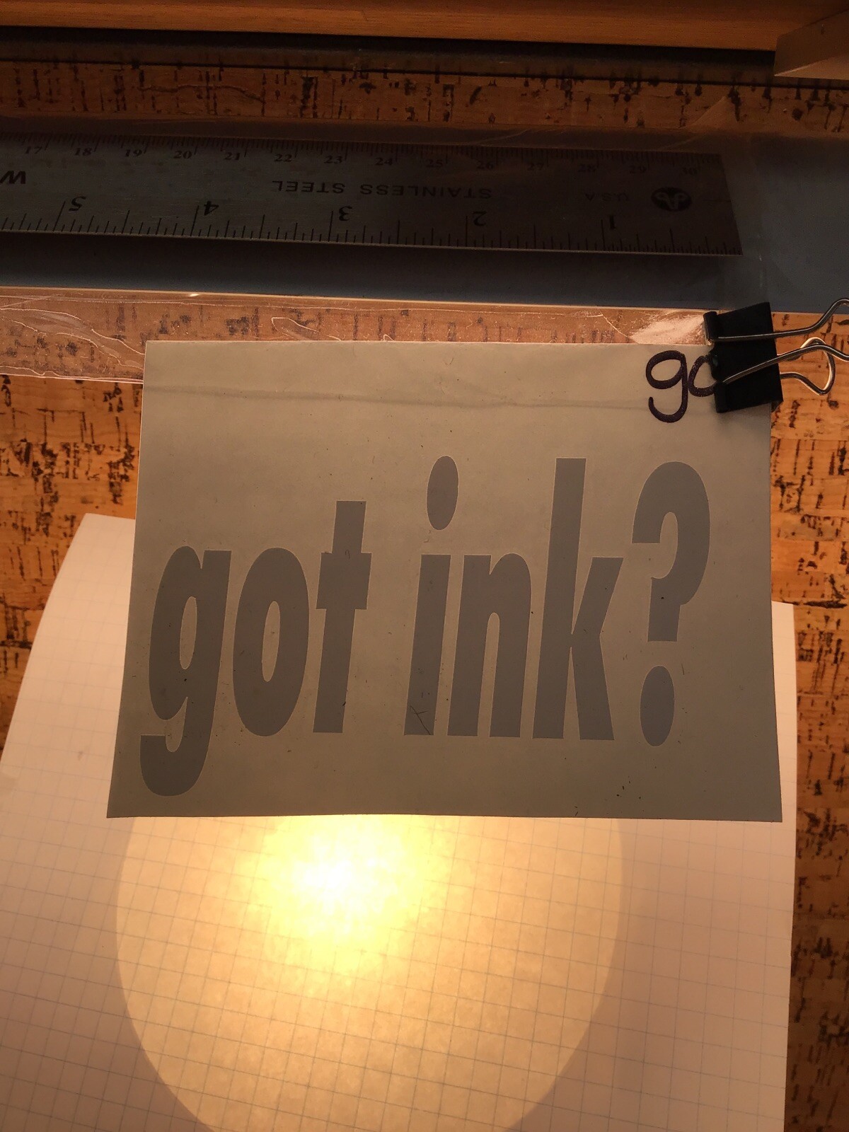 Got Ink ? – WHITE – Sticker Vinyl Decal – MM4.1485