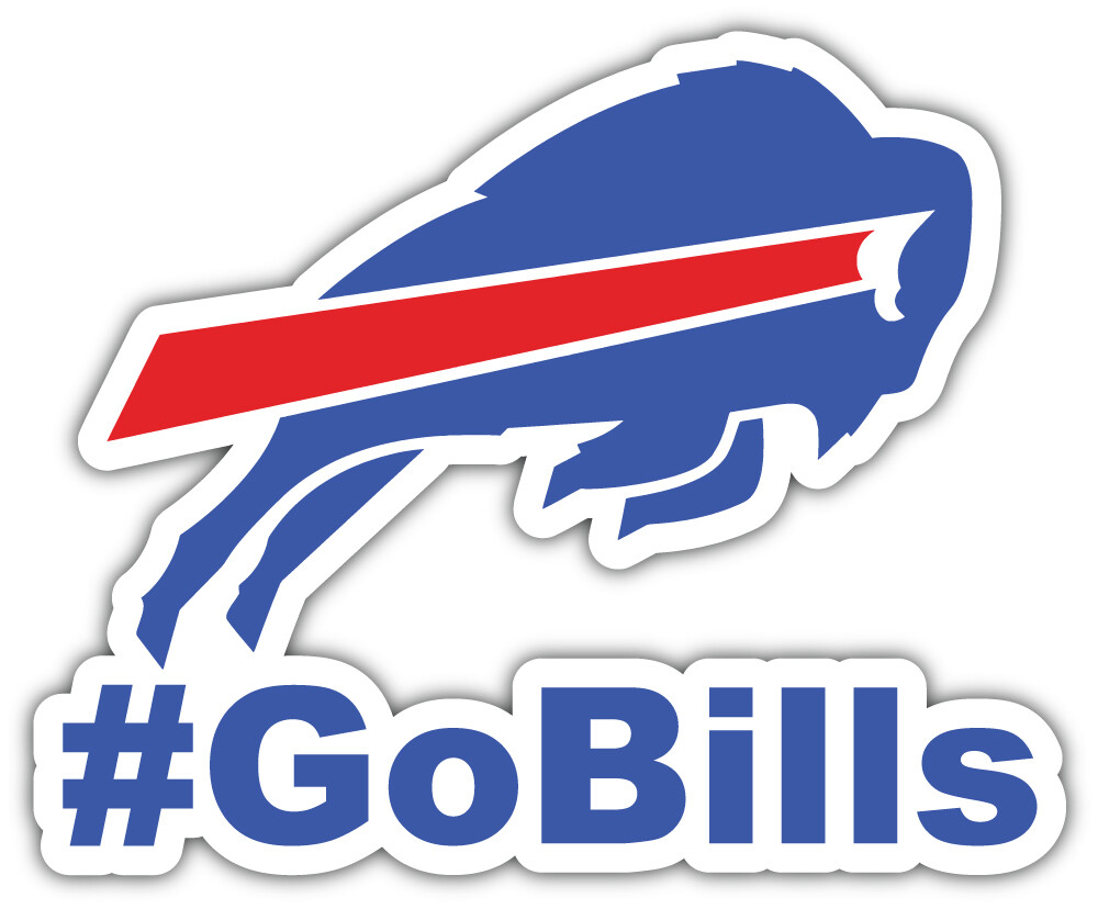 Buffalo Bills Go Bills NFL Sport Car Bumper Sticker Decal “SIZES”