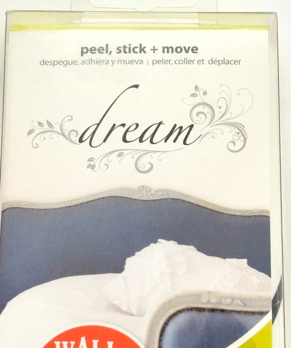 Wall Pops Wall Words “Dream” Wall Decor Peel Stick & Remove 2-Sheets 17.25 x9.75