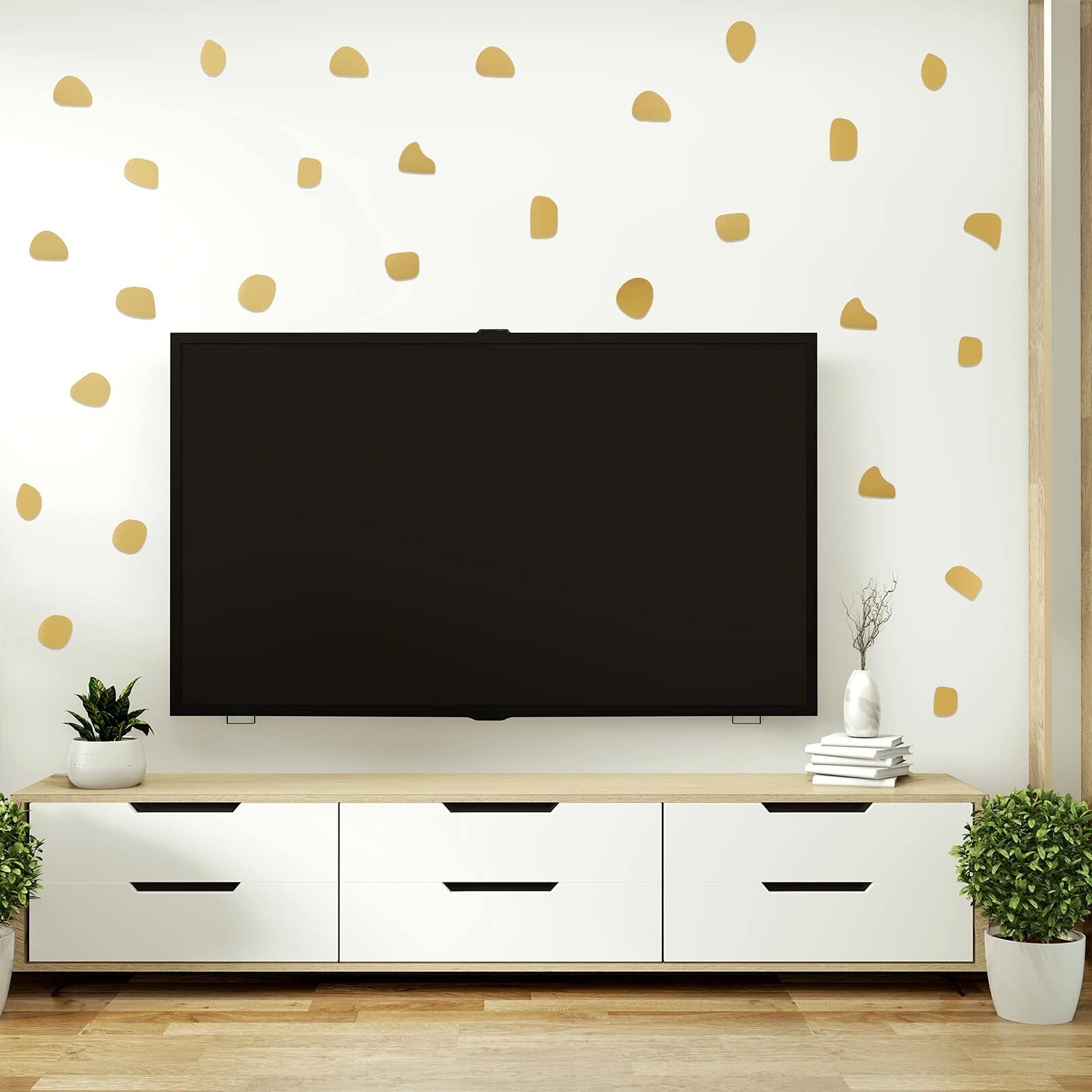 500 Pieces Irregular Polka Dots Boho Wall Decal Vinyl Nursery Wallpaper Stick…