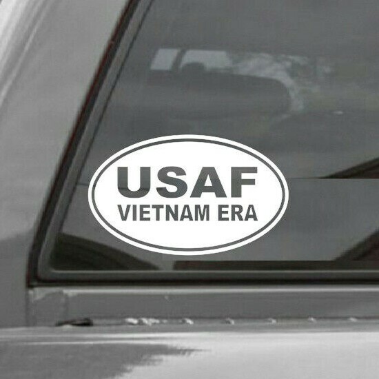 USAF VIETNAM ERA EURO OVAL Vinyl Window Decal Sticker