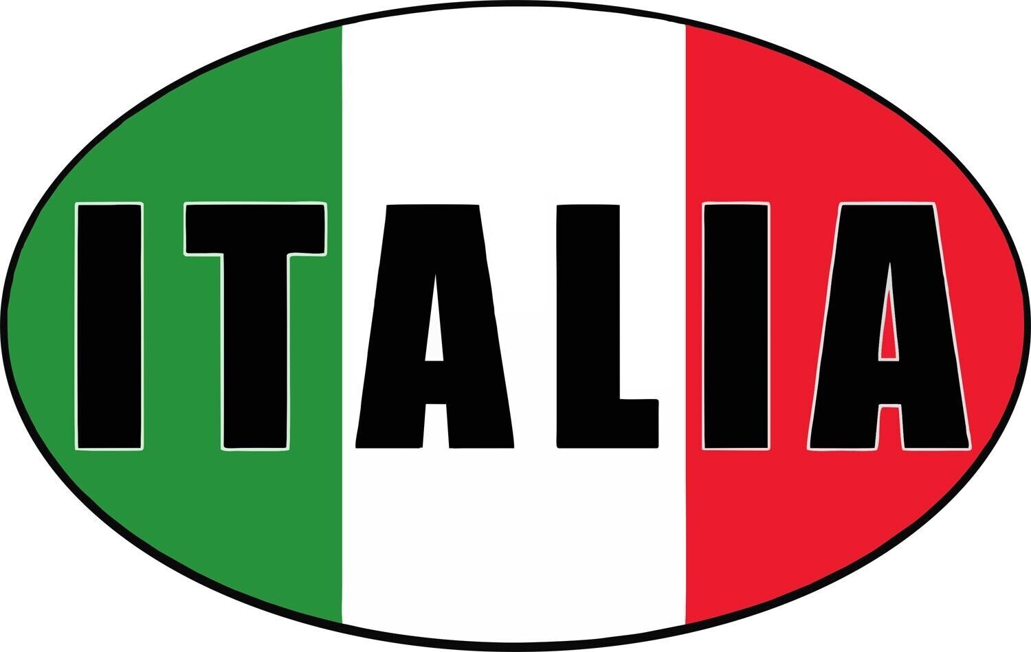Italia Flag Oval Sticker italy italian