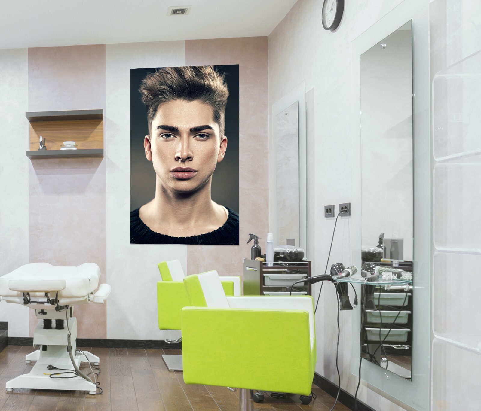 3D Star A163 Hair Cut Salon Barber Shop Wall Stickers Vinyl Wallpaper Murals Ann