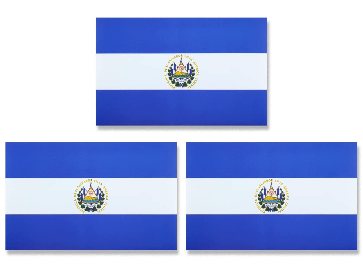 El Salvador Salvadoran Flag Magnet Decal For Car SUV Truck 3×5 Inch 3 PCS Sign