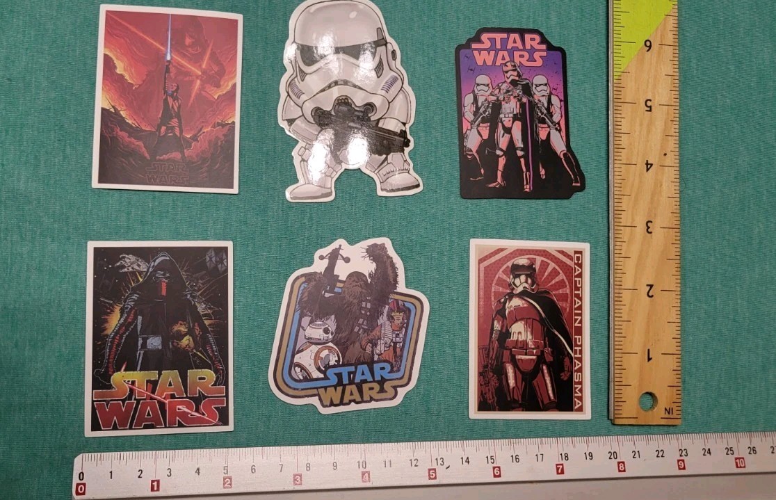 Star Wars Stickers Set Of 6 Individual As Seen