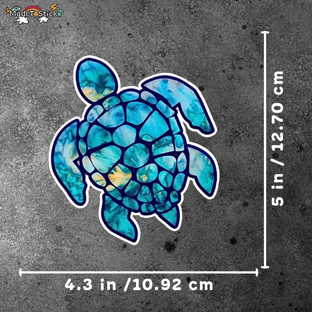Ocean Sea Turtle Decal Waterproof Vinyl Sticker for Car Window Tumbler 5 H”