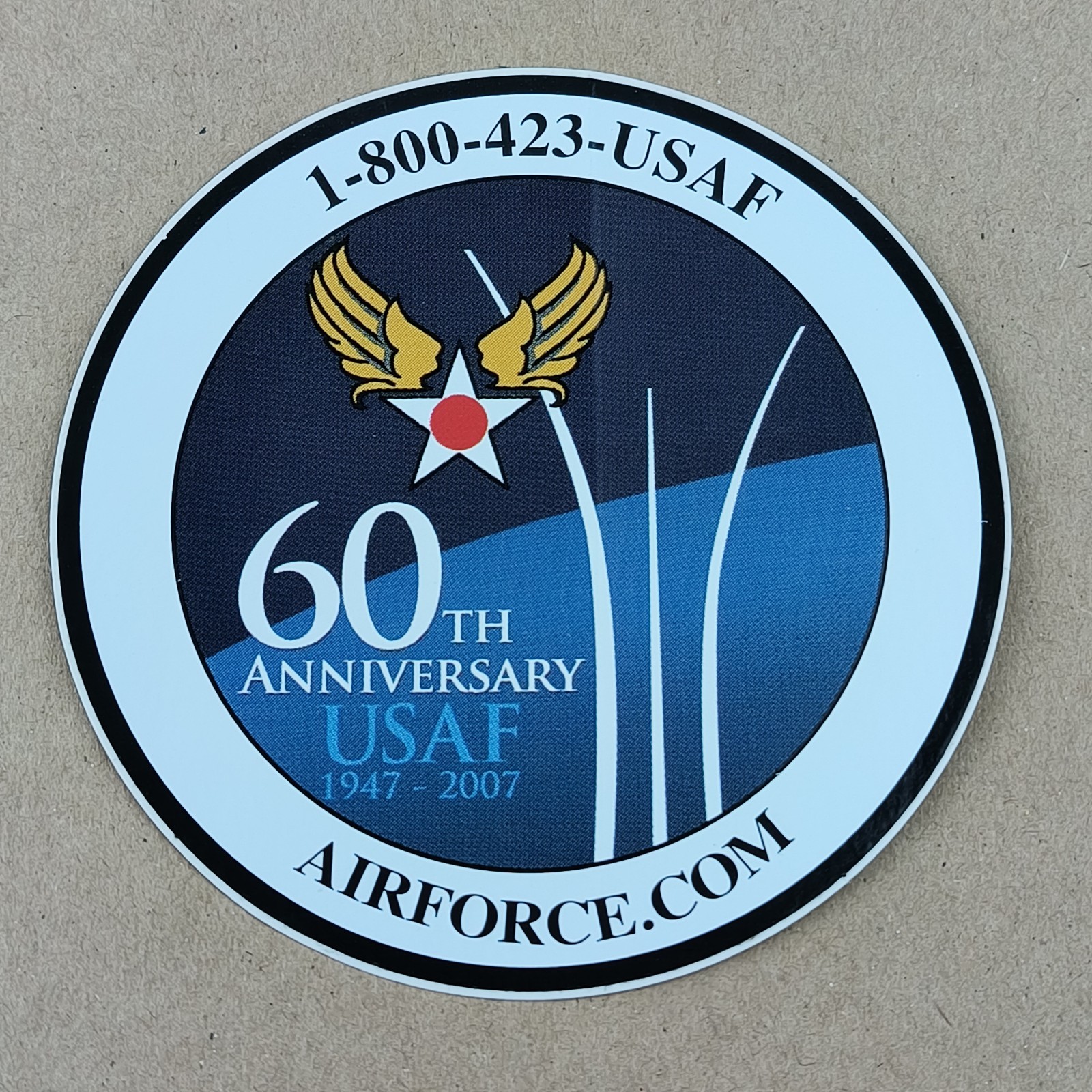 United States Air Force 1947-2007 60th Anniversary sticker 4 In