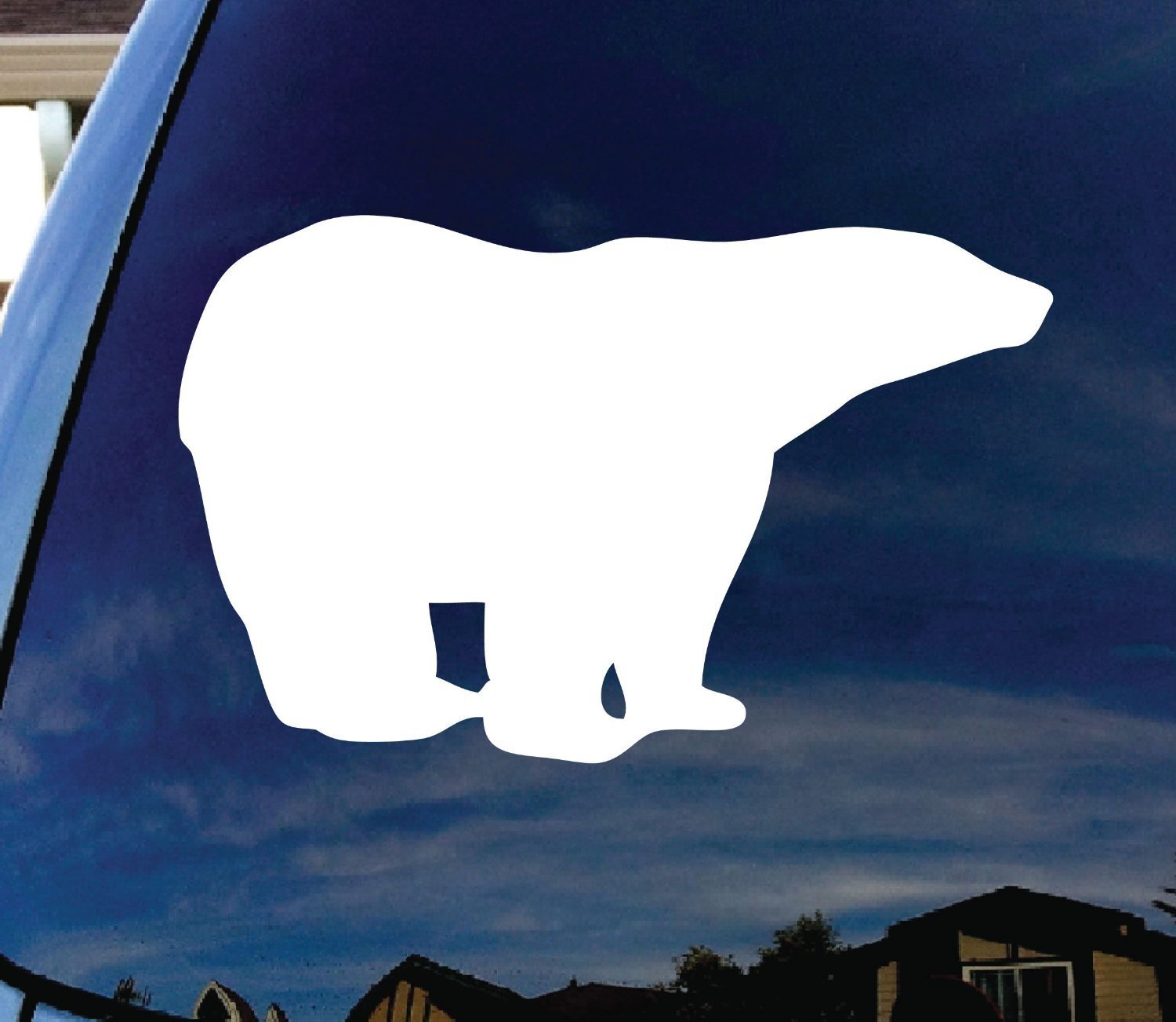 Polar Bear Car Window White Vinyl Decal Sticker 5″ Wide