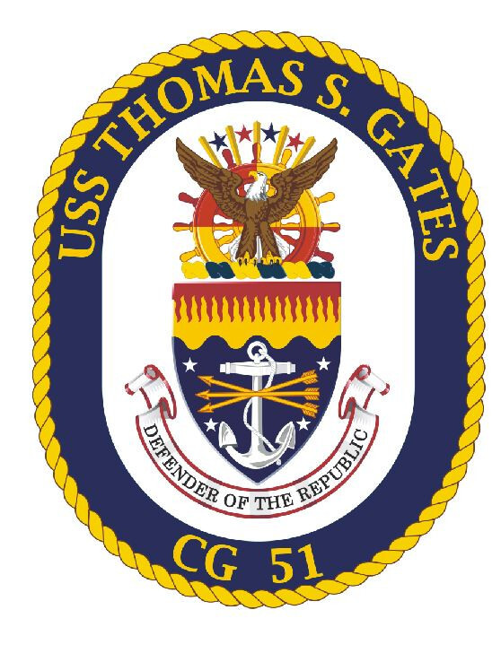 USS Thomas S Gates Sticker Armed Forces Decal M163