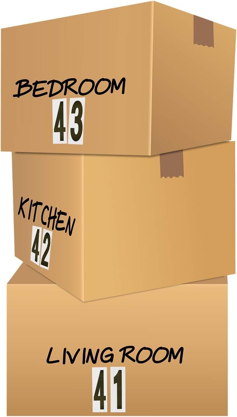 Minimalist Vinyl Number Stickers 3 Inch for Mailbox and Business Signs