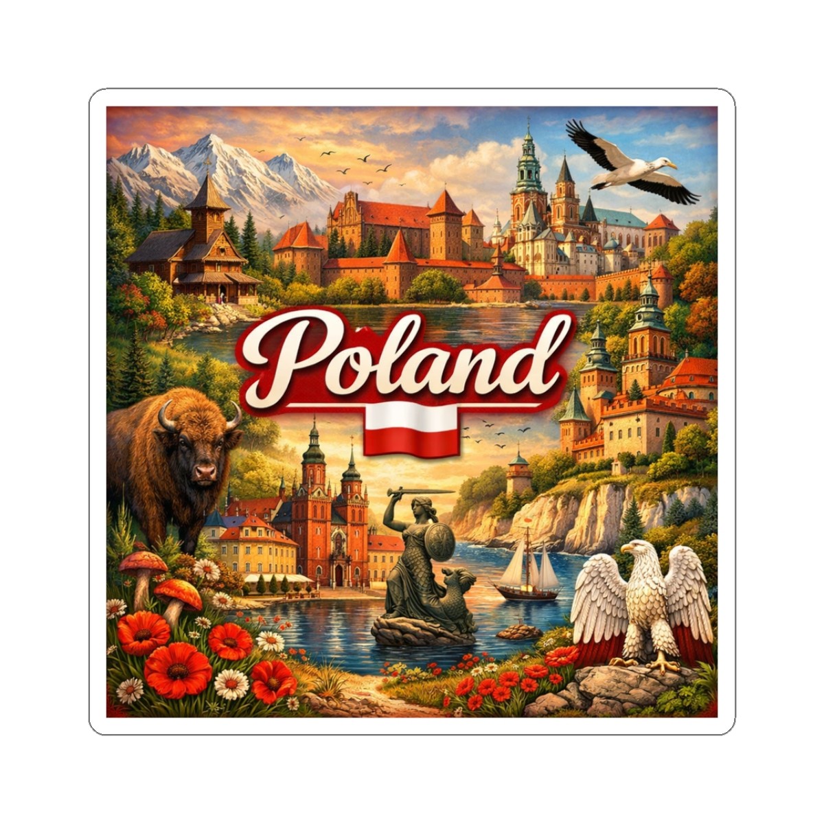 Poland Sticker | Polish Travel Souvenir