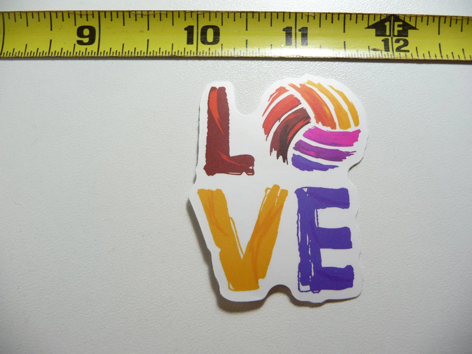 VOLLEYBALL LOVE COLORFUL SMALL STICKER DECAL GAME ATHLETIC SPORTS GAME