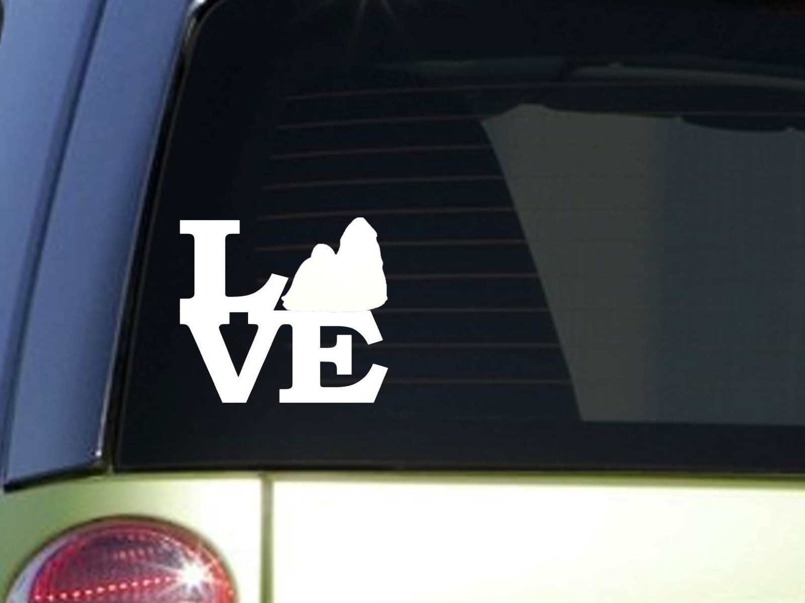 Shih Tzu Love 6″ STICKER *F163* DECAL shih tzu lhasa apso dog treats